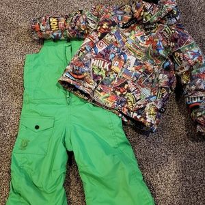 Burton 3T Marvel jacket and Burton snowpants